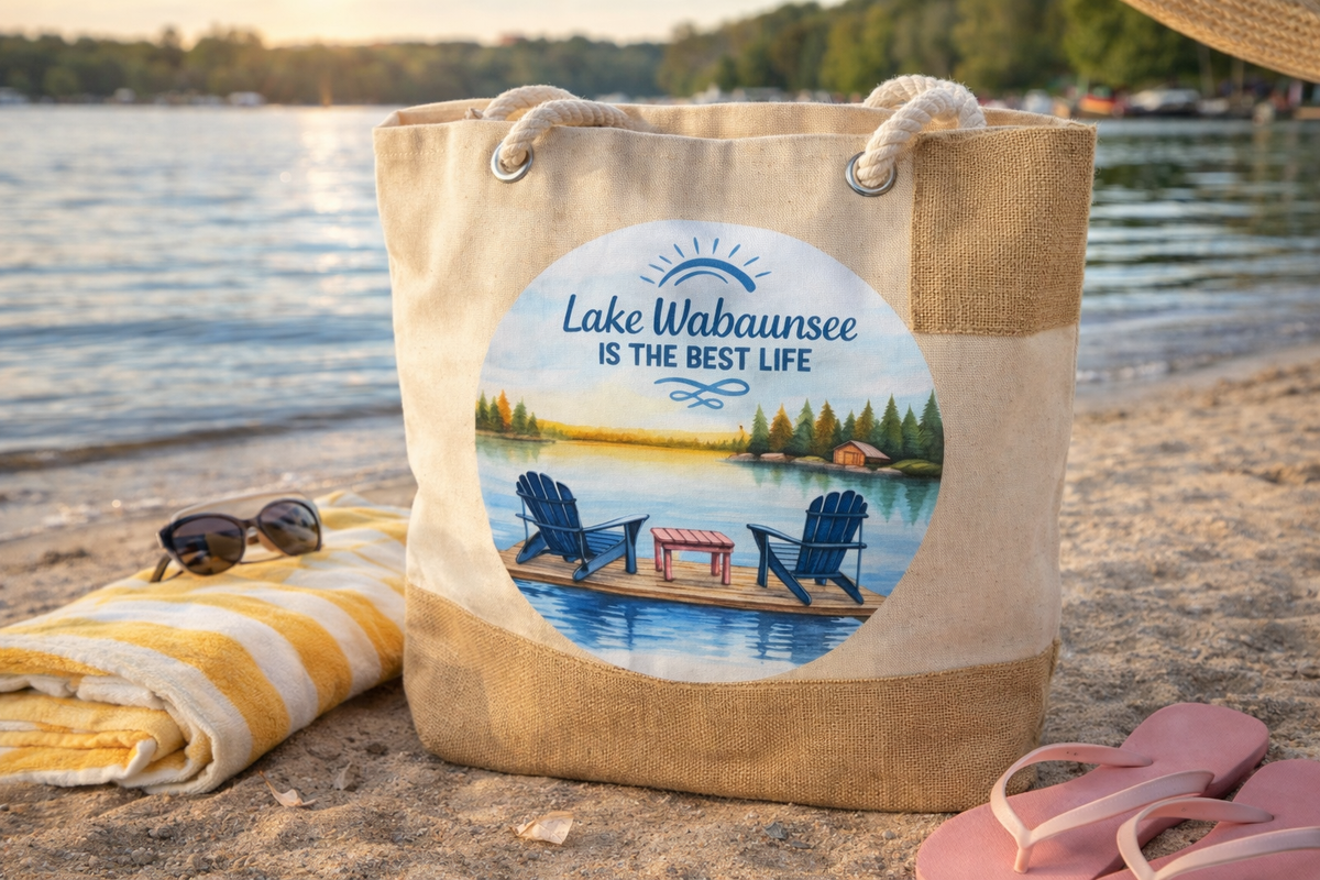 Lake wabaunsee beach Bags